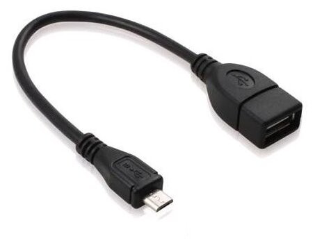 Адаптер OTG USB(гнездо) - microUSB 15см S-K07