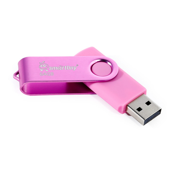 Флэш-диск SmartBuy 64GB USB 2.0 Twist розовый