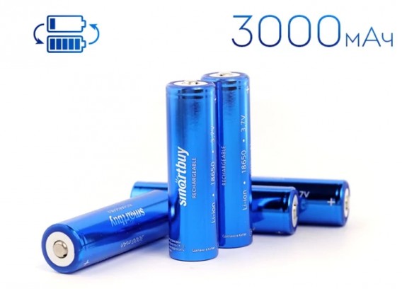 Аккумулятор Smartbuy 3,7V 3000mAh Li18650 sh 1/50