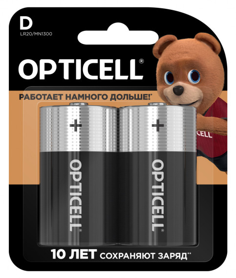 Батарейка Opticell LR20 Basic BL 2/20