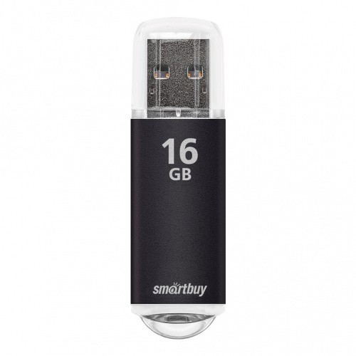 Флэш-диск SmartBuy 16GB USB 2.0 V-Cut черный