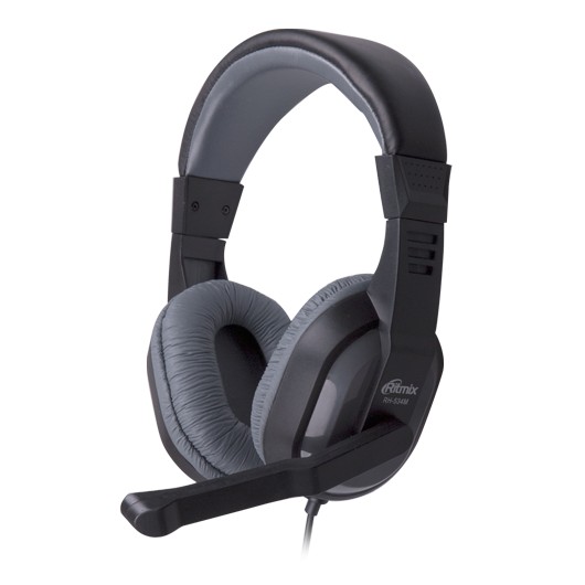 Гарнитура Ritmix RH-534M Gaming Gray черно-серая (полноразм./3,5*2/L=2м)