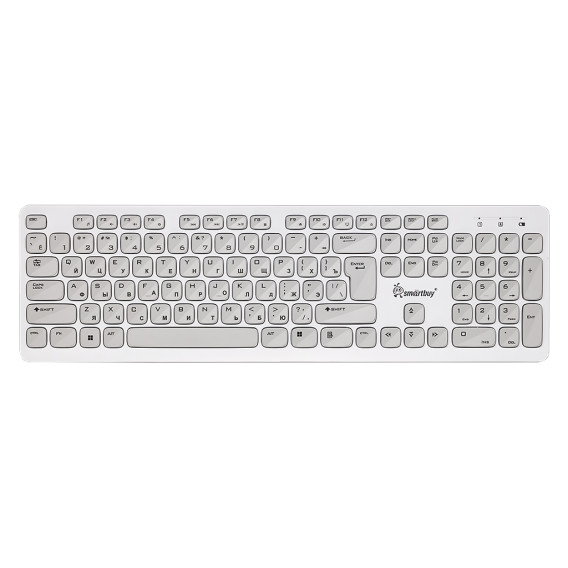 Клавиатура беспроводная SmartBuy 252 бело-серая SBK-252AG-WC