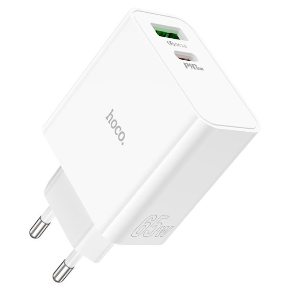 Адаптер сетевой Type-C + USB PD65W / QC3.0 Hoco C113A