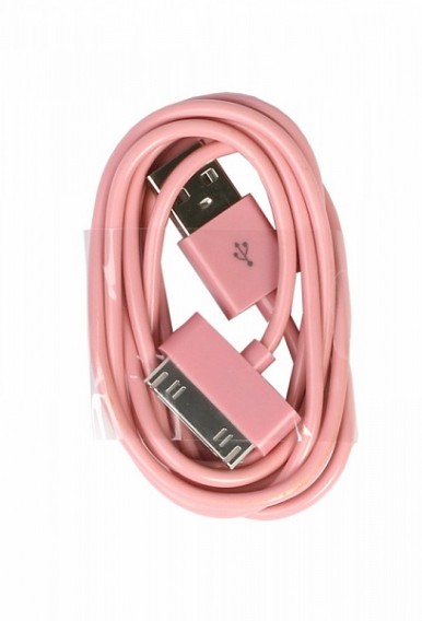 Кабель USB- iPhone4 SmartBuy 1м цветной iK-412