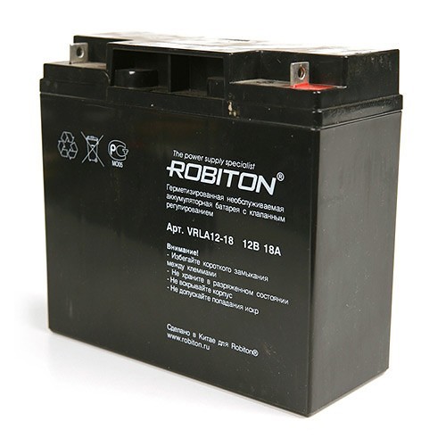 Аккумулятор для бесперебойника Robiton (12V18Ah) VRLA12-18
