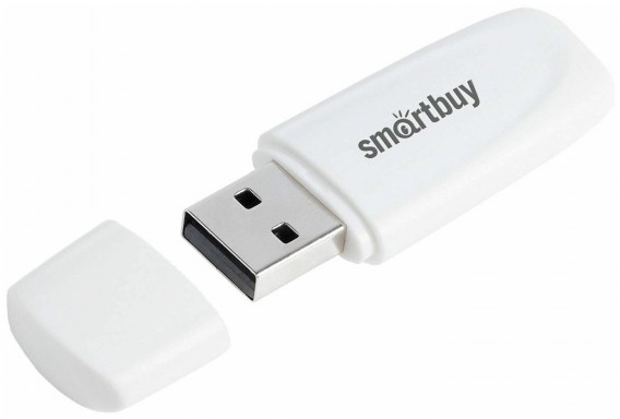Флэш-диск SmartBuy 8GB USB 2.0 Scout белый