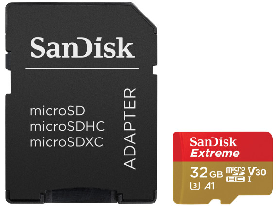 Карта памяти microSDHC SanDisk 32Gb UHS-1 Extreme A1 V30 U3(100MB/s) б/ад