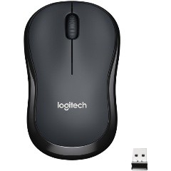 Мышь Logitech M220 беспроводная, темно-серая, БЕЗЗВУЧНАЯ (1АА в комп.)