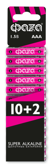 Батарейка Фаzа LR03 Super Alkaline BL 12/240