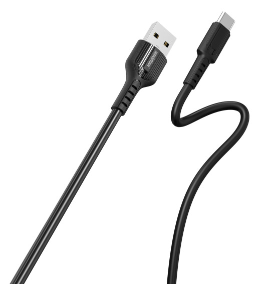 Кабель USB - Type-C 1м SmartBuy S33  5A, черный, iK-3112-S33b