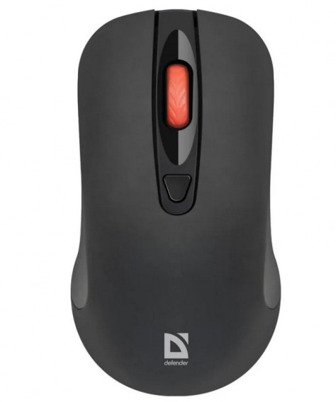 Мышь беспроводная Defender MS-195 Nexus черная БЕЗЗВУЧ 52195(2ААА не в комп.)