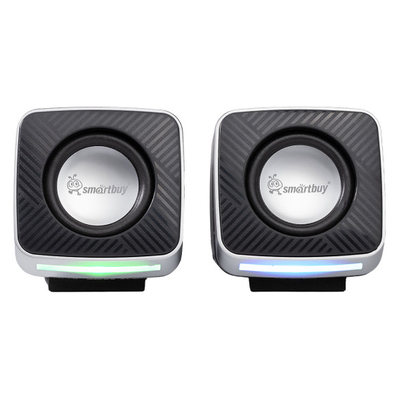 Колонки SmartBuy 2.0 Mini Pro, 6Вт, USB, RGB-подсветка, черные SBA-5550