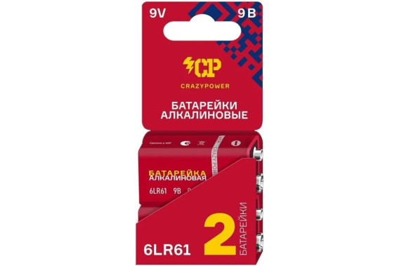Батарейка CP 6LR61 Alkaline BL 2/16/192