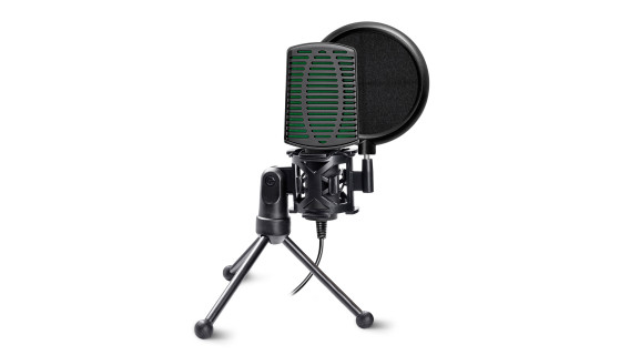 Микрофон Ritmix RDM-126 PRO на треноге, черно-зеленый