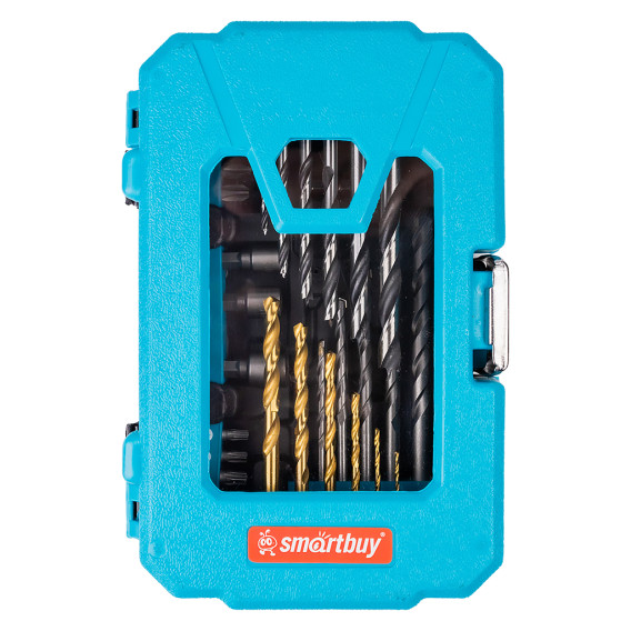 Набор сверл и бит 35 пред., по стали, древесине, бетону, CR-V сталь, кейс, Smartbuy SBT-SDM-35P1