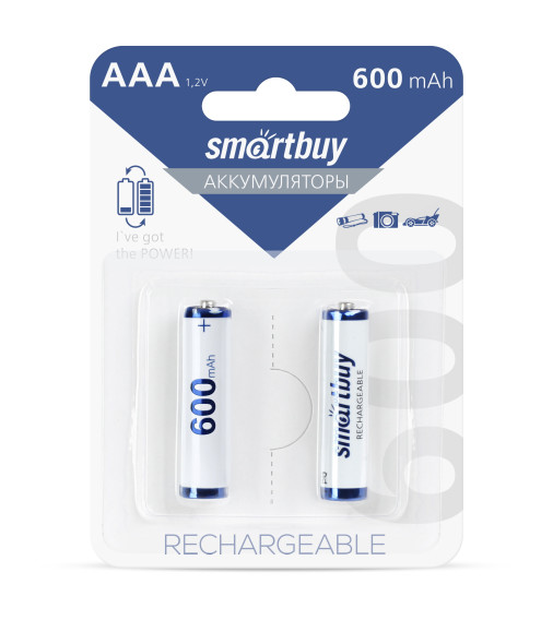 Аккумулятор SmartBuy R03 600mAh Ni-Mh BL 2/24