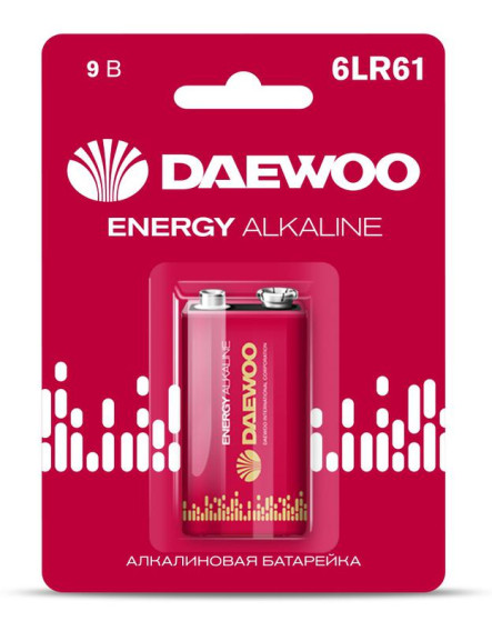 Батарейка Daewoo 6LR61 Energy Alkaline BL-1