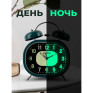 Будильник Perfeo овал., 13х11см, колокольчик, подсветка, т-зеленый (PF-TC-025) PF_E1977