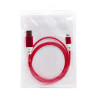 Кабель USB - lightning 1м 2А ПВХ светящийся (синий/зеленый/красный/белый)