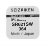Батарейка Seizaiken 364 (SR621SW) BL 1/10/100