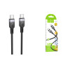 Кабель Type-C - Type-C 1м Hoco X109  3А PD60W, силикон, черный