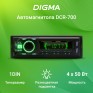 Автомагнитола 1 дин Digma DCR-700 4*50 Вт (SD, USB, bluetooth) RGB подсв.