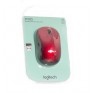 Мышь беспроводная Logitech M185 красно-черная 910-002633 (1АА в комп.)