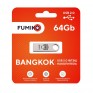 Флэш-диск Fumiko 64GB USB 2.0 Bangkok металл, серебро