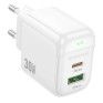 Адаптер сетевой Type-C + USB PD30W / QC3.0 Borofone BAS45A