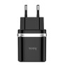 Адаптер сетевой USB 3A/18W QC3.0 Hoco C12Q, черный