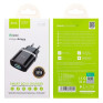 Адаптер сетевой USB 3A/18W QC3.0 Hoco C12Q, черный