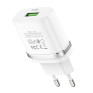 Адаптер сетевой USB 3A/18W QC3.0 Hoco C12Q, белый
