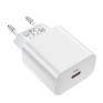 Адаптер сетевой Type-C PD20W QC3.0 Hoco C76A Plus, белый
