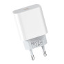 Адаптер сетевой Type-C PD20W QC3.0 Hoco C76A Plus, белый