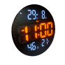 Часы настенные электронные JH2560 оранж., D=25см (дата,темп,влаж,нед,220V+2032)