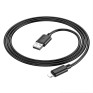 Кабель USB - lightning 1м Hoco X88  2,4А/12W, ПВХ, черный