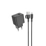 Адаптер сетевой с кабелем USB - microUSB 2.1A Borofone BAS11A