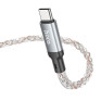 Кабель USB- Type-C Hoco U112 1м 3А ПВХ светящийся