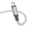 Кабель USB - Type-C 1м Hoco U112  3А/18W, ПВХ, светящийся