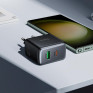 Адаптер сетевой Type-C + USB PD45W / QC3.0 Hoco C158A, черный