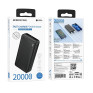 Внешний аккумулятор 20000mAh Borofone BJ55A (in - T,M/out - 2U) черный