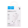 Адаптер сетевой с кабелем USB - Type-C 3A/18W Hoco C145A, белый
