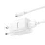 Адаптер сетевой с кабелем USB - Type-C 3A/18W Hoco C145A, белый