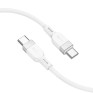Кабель Type-C - Type-C 1м Hoco X109  3А PD60W, силикон, белый