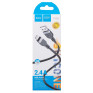 Кабель USB - lightning 1м Hoco X109  2,4А/12W, силикон, черный