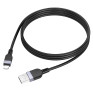Кабель USB - lightning 1м Hoco X109  2,4А/12W, силикон, черный