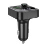 MP3 FM модулятор автомоб. Hoco E85 (Bluetooth, 2*USB, QC3.0, PD 20W) черный