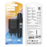 Адаптер сетевой с кабелем USB - lightning 2.4A/12W Hoco C134A, черный
