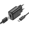 Адаптер сетевой с кабелем USB - Type-C 2.4A/12W Hoco C134A, черный